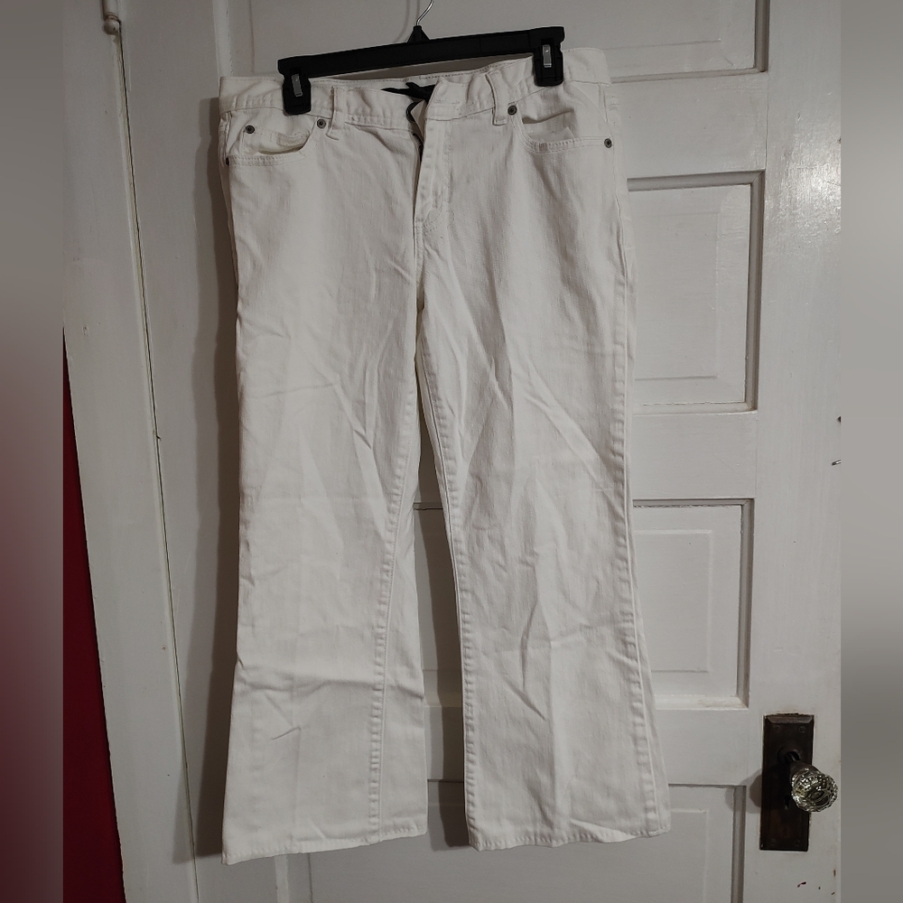 Calvin Klein White Boot Cut Jeans
